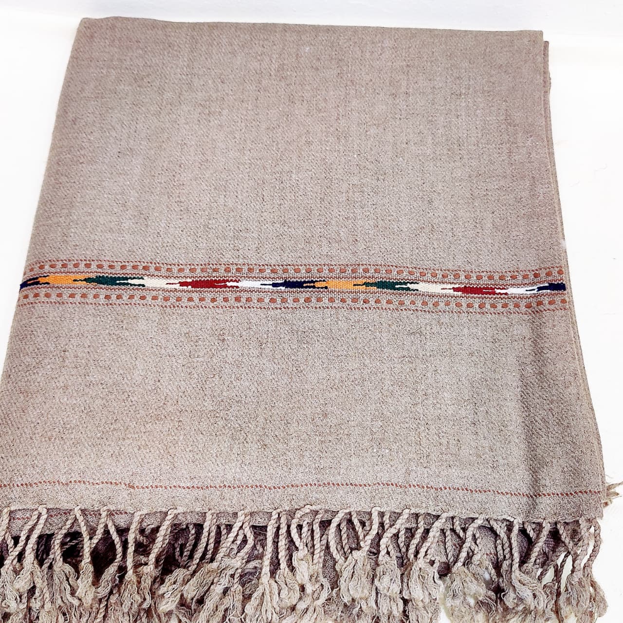Gray Chitrali Woolen Shawl -Handwoven Men's Winter Essential